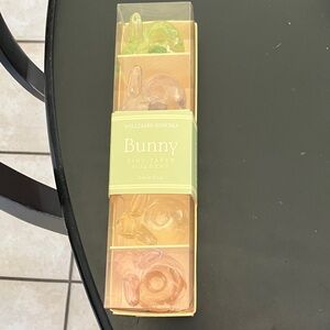 Williams Sonoma Bunny Taper Holders in Green and Pink